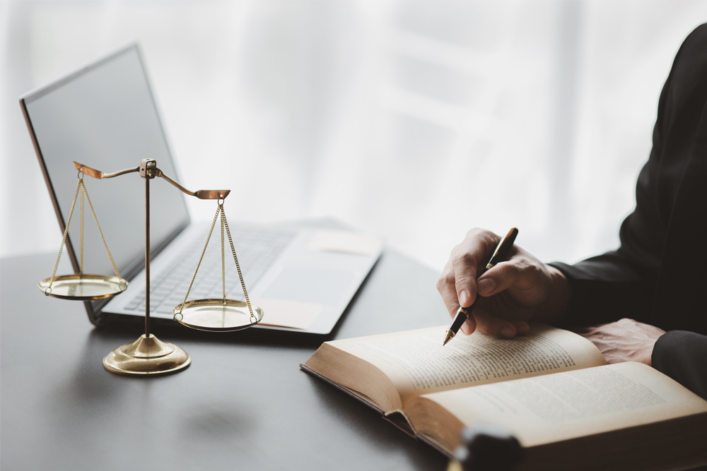 Attorney working on a trust.